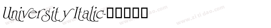 University Italic字体转换